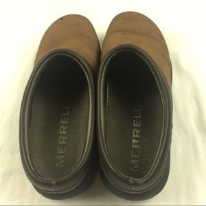 Merrill primo Brown Leather Mule Clogs women’s 7